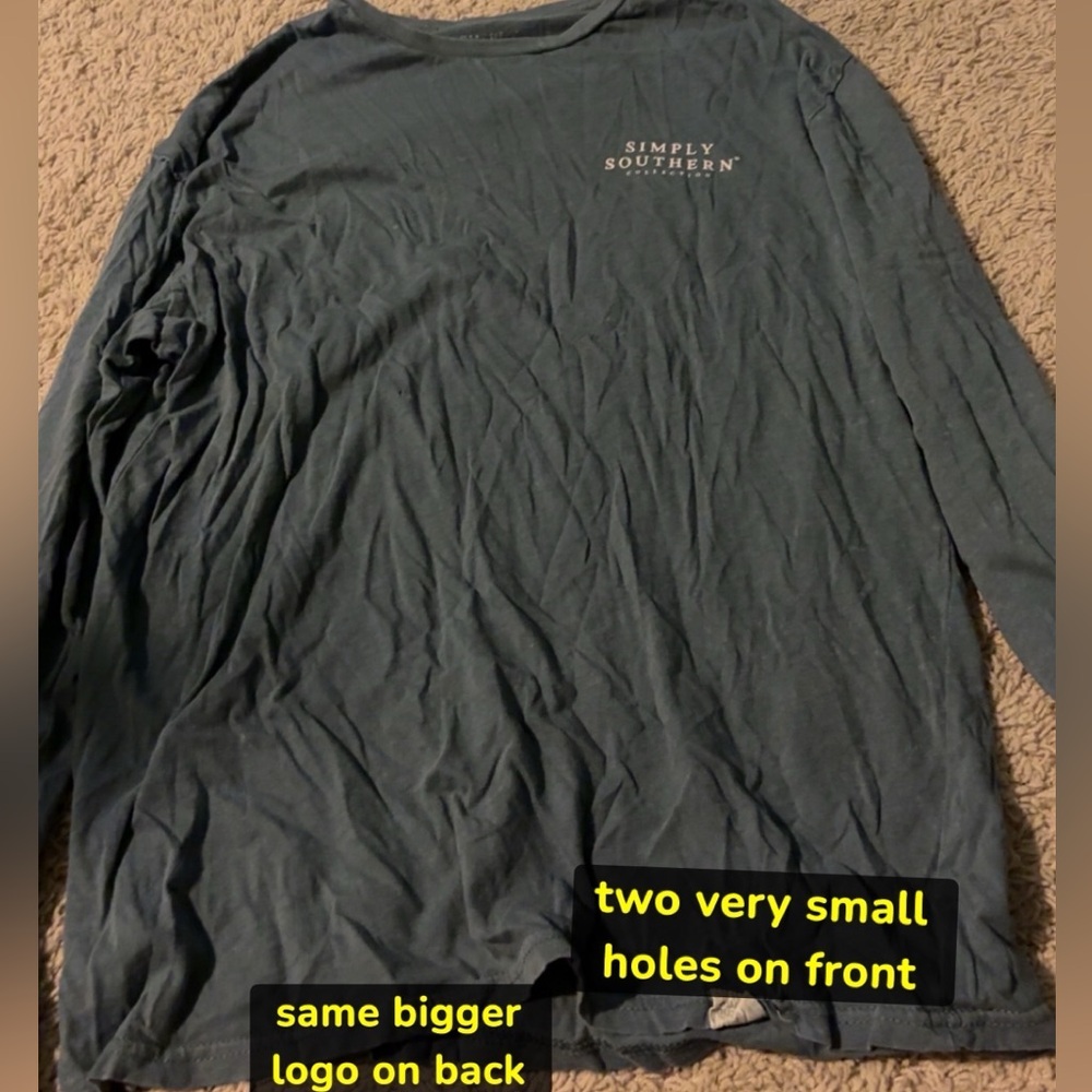 Simply Southern Men's Teal Long Sleeve Tee